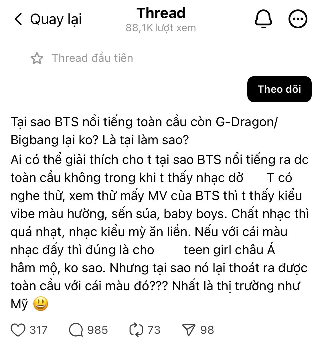 Tại sao BTS nổi tiếng toàn cầu mà G-Dragon và BIGBANG không thể?- Ảnh 1.